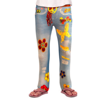 Flower power meisjes legging