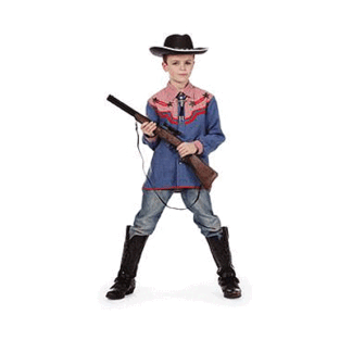 Carnavalskleding cowboy kinder blouse