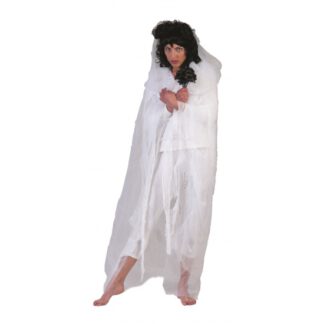 Verkleedkleding Horror cape wit