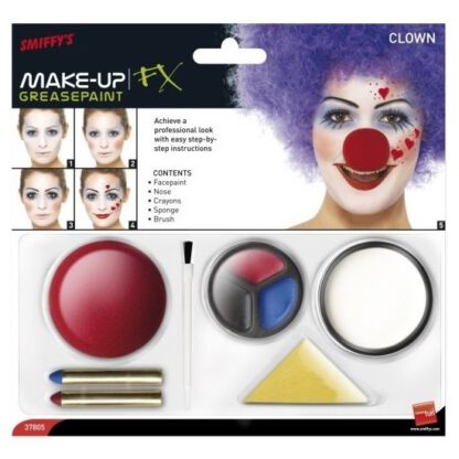 Clown schmink set inclusief clownsneus