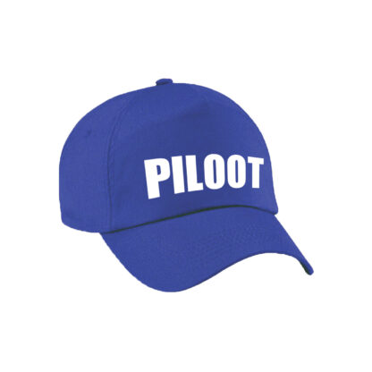 Piloot verkleed pet blauw kinderen