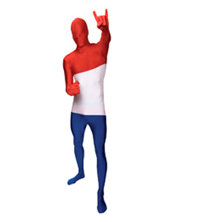 Verkleedkleding Originele morphsuit Nederland vlag