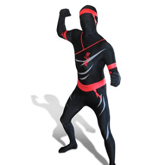 Verkleedkleding Originele morphsuit ninja