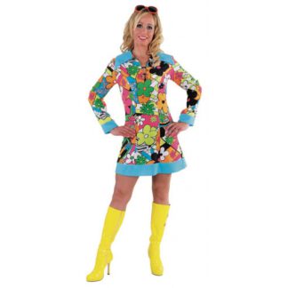 Verkleedkleding Hippie bloemen jurk dames