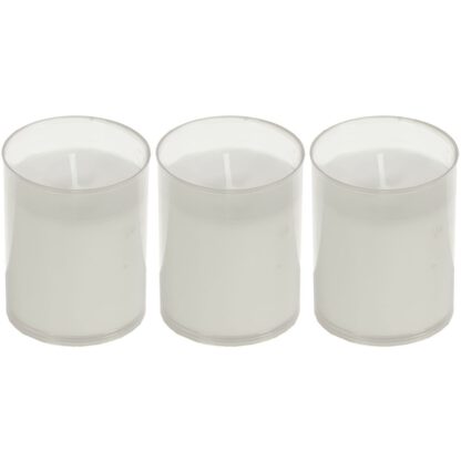 3x Witte kaars navulling voor kaarsenhouder 5 x 6